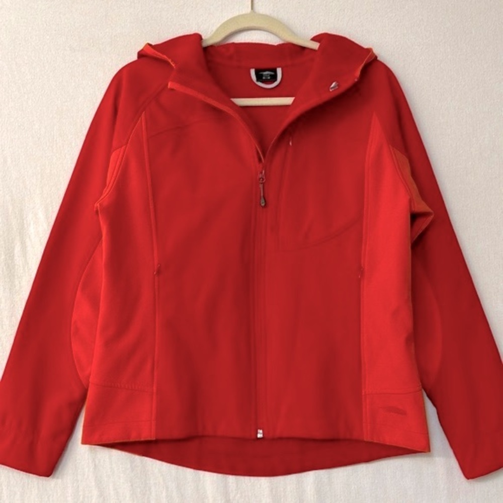 AVIA Women Soft Shell Full Zip Water Resistant Jacket with Hood. Sz M